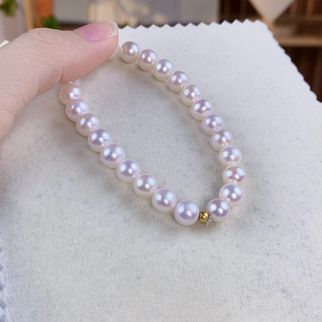 淡水珍珠手绳银S925镶嵌