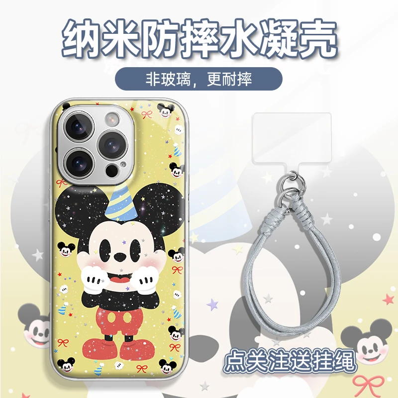 适用于苹果16华为OPPO小米VIVO高颜值百搭LJ闪粉水凝手机壳AM0472