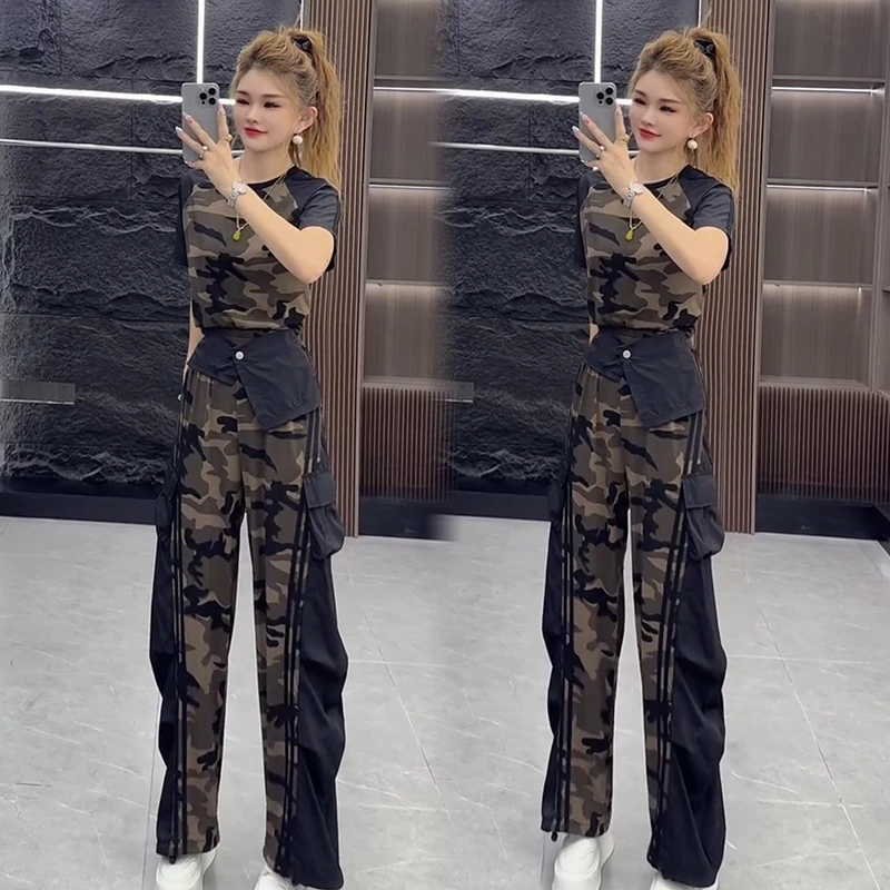 2025秋季新款时尚显瘦气质网红高档洋气女高级休闲宽松大码两件套