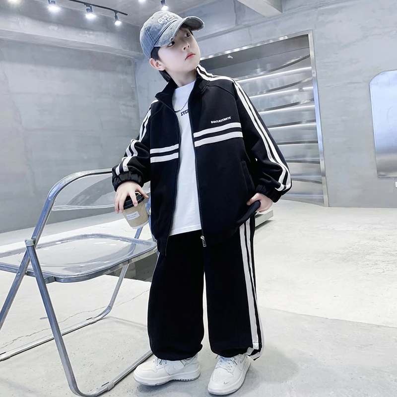 男童儿童装春秋款运动套装2025春季新款中大童男孩帅气时髦两件套