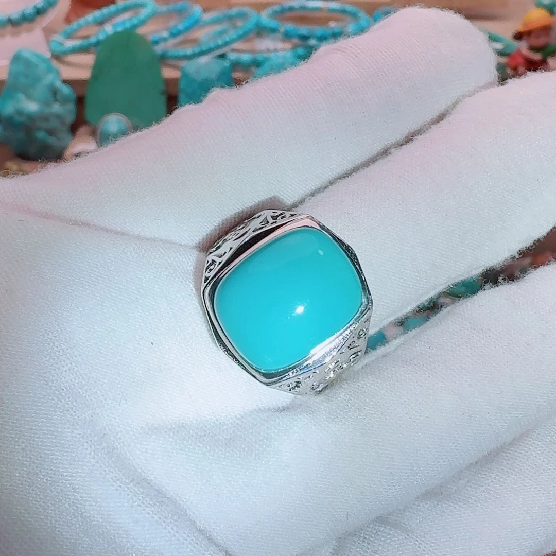 绿松石银S925镶嵌配饰