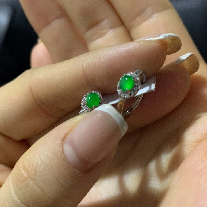 翡翠银S925镶嵌戒指