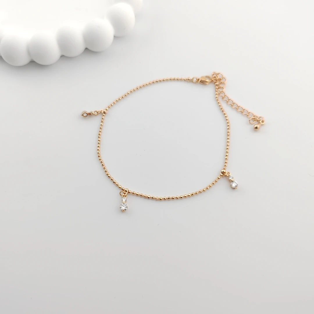 XUPING/旭平首饰 合金合成锆石脚链 【参与满赠】 GDJ X000898066