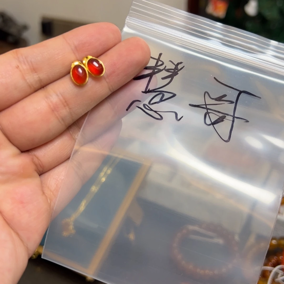 玛瑙/玉髓珠宝半成品银S925镀金镶嵌慧****k