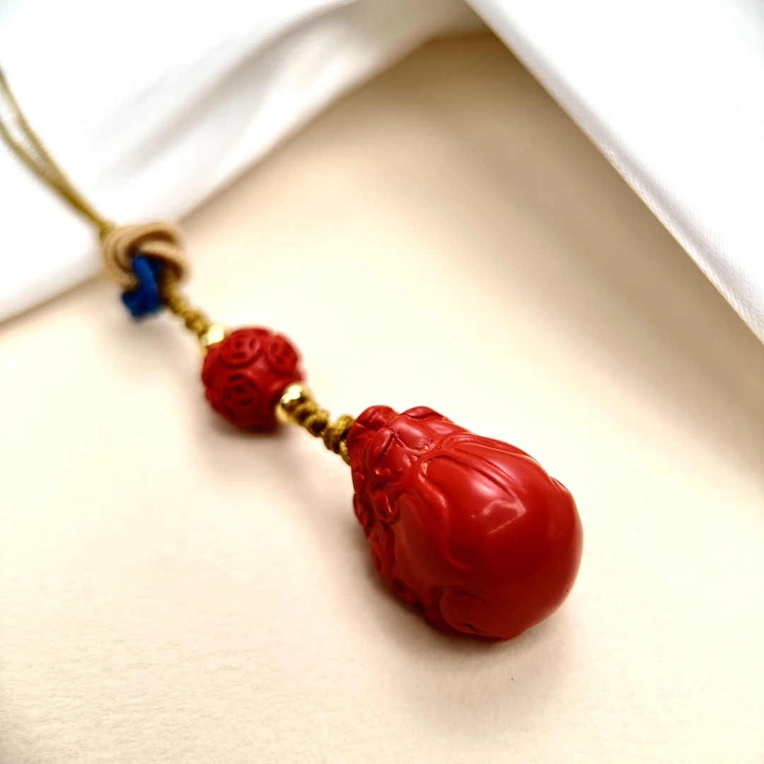 含辰砂工艺品2307  辰砂貔貅手机链