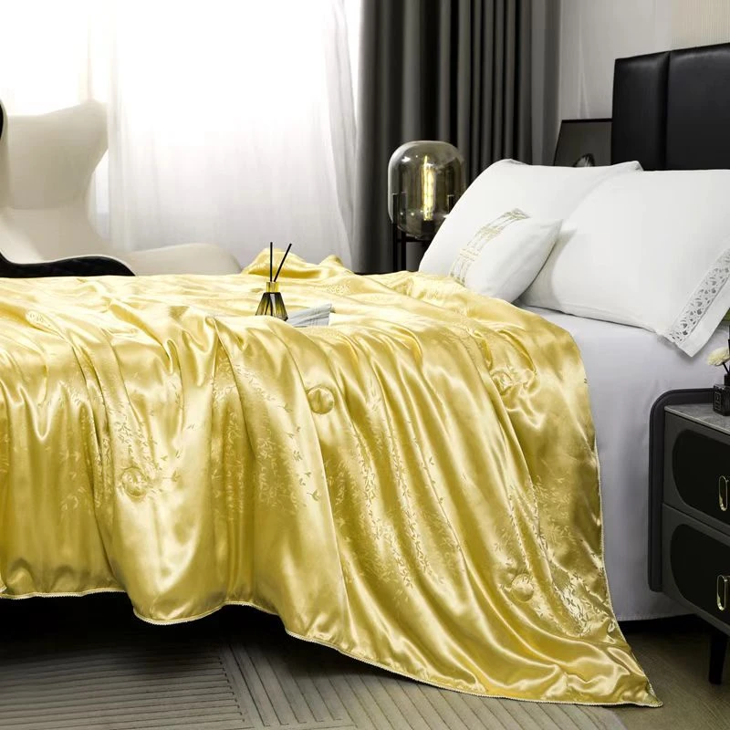 （30天免费试睡）轻奢贡缎提花蚕丝被200*230cm双人床用夏被QT105