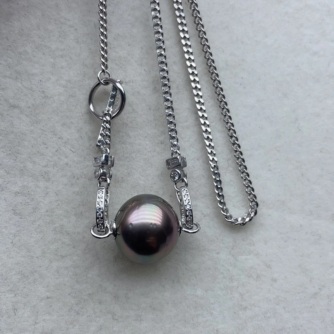 海水珍珠银S925镶嵌套链51
