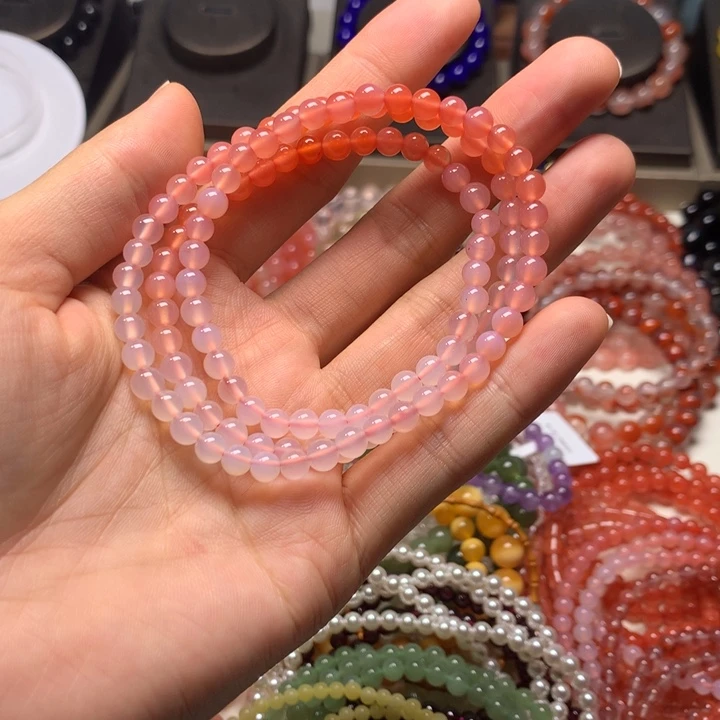 玛瑙/玉髓手链足铂镶嵌