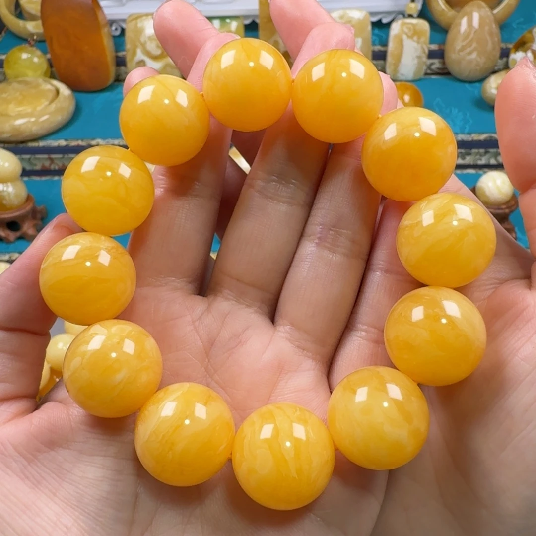 琥珀未镶嵌手链同料