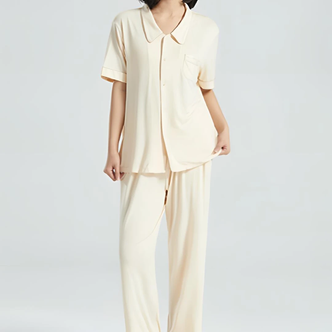 KUANSHA/宽纱优可丝蕾丝半袖开衫套装女