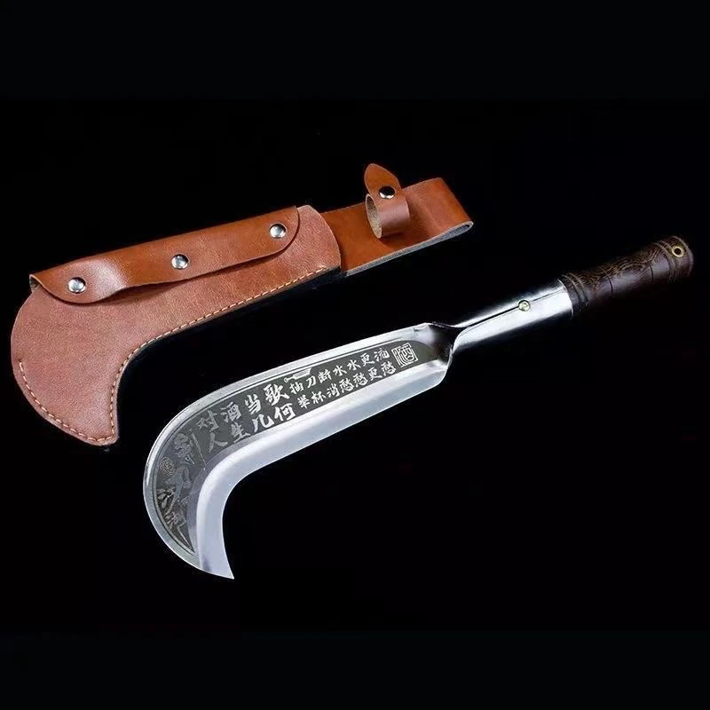 手工锻打老式开路刀锰钢户外砍树修枝全钢刀家用劈柴