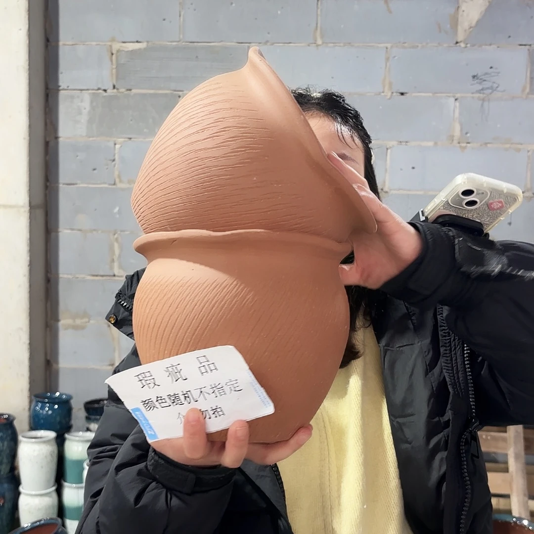 瑕疵两个高18/20红陶