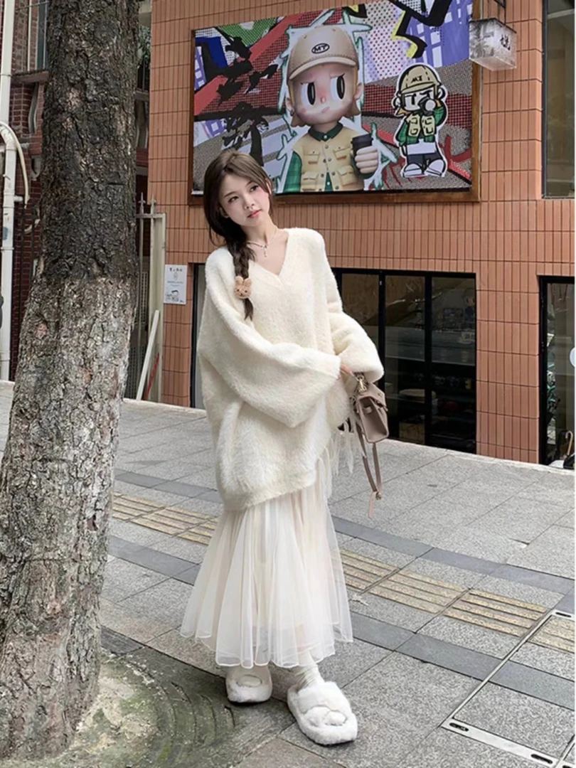 09-22「052#-080#」韩系简约毛衣外套女百搭极简风上衣