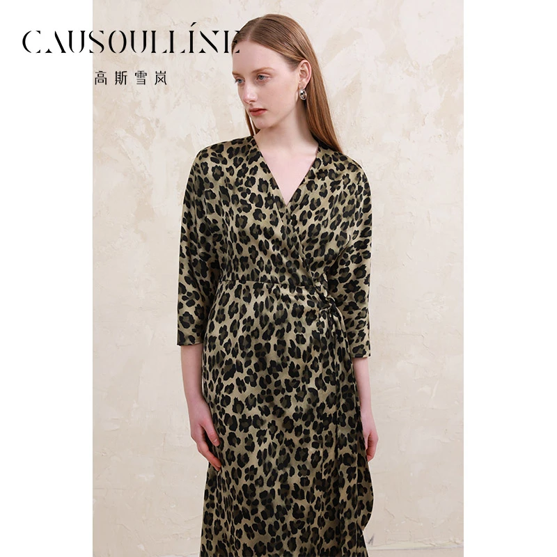 高斯雪岚【春季上新】优雅气质中长款碎花连衣裙25119066