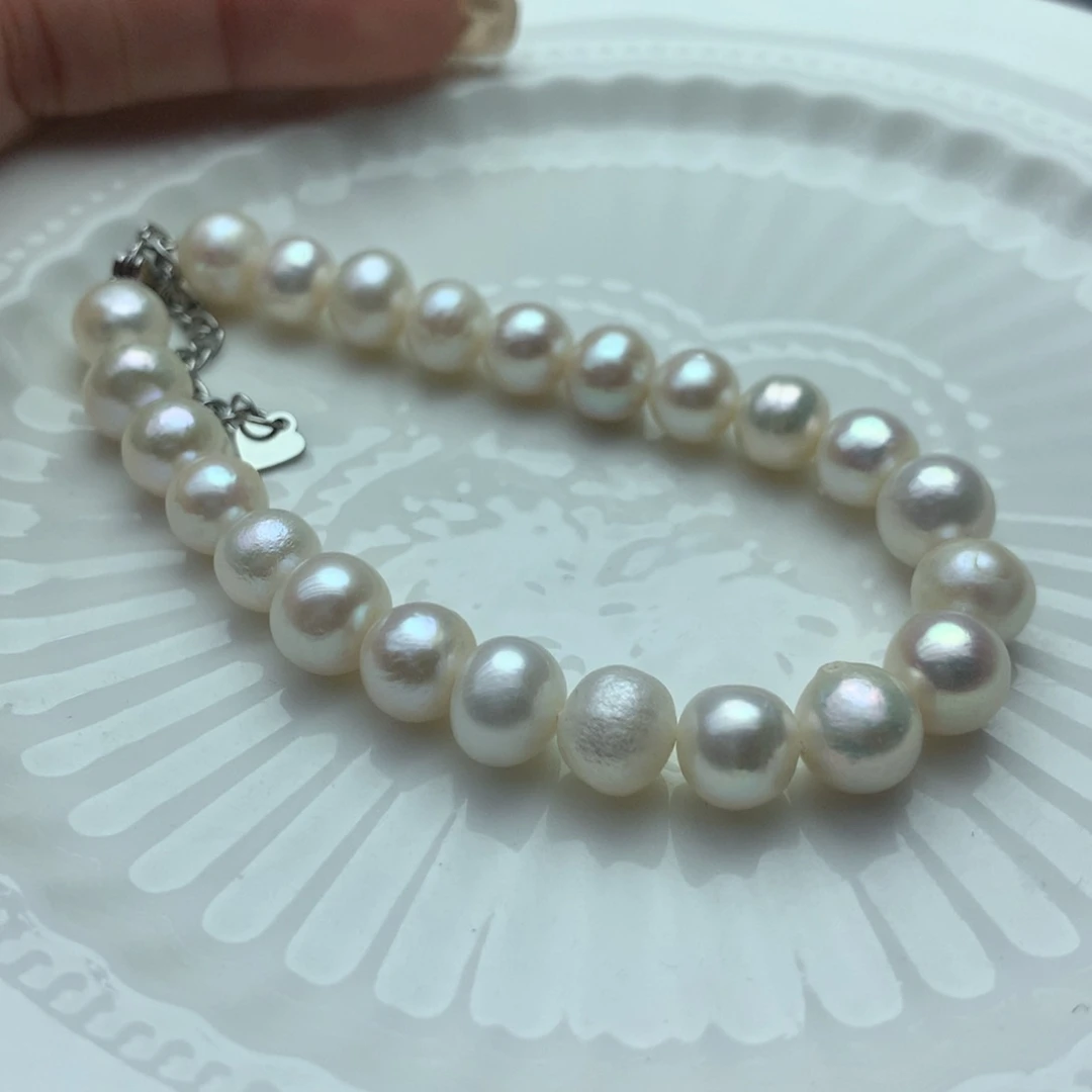 淡水珍珠8-9未镶嵌sl10手链