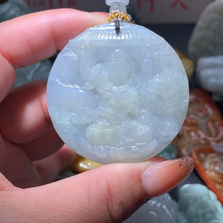 翡翠未镶嵌颈饰保真天然A货翡翠