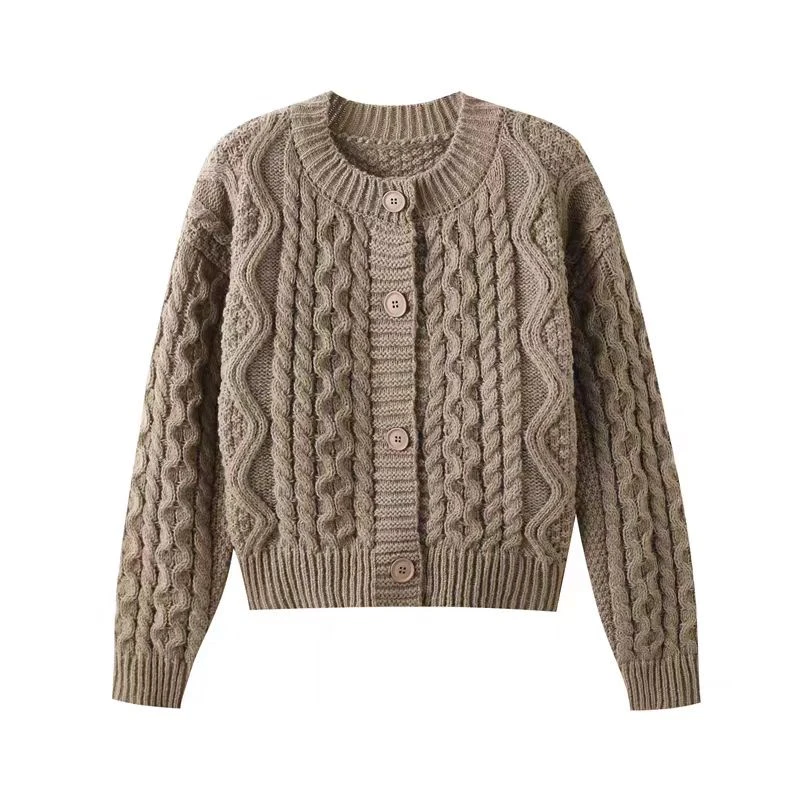 （01-70）温柔风毛衣外套女秋冬季2026软糯高级感上衣棉服西装外套