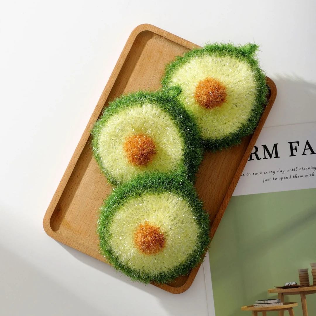 牛油果钢丝球家用不掉丝清洁球洗碗巾不伤锅厨房专用神器高颜值