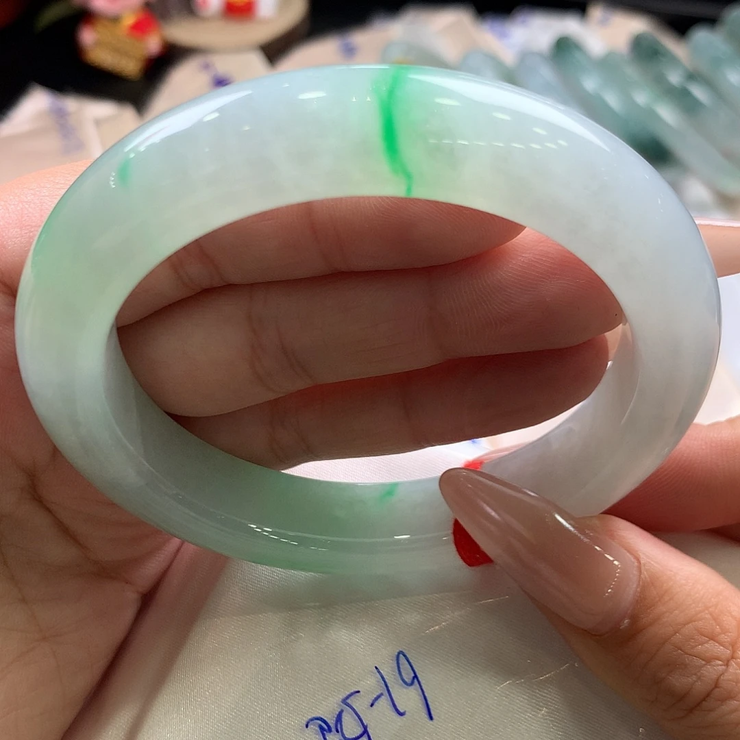 翡翠未镶嵌手镯6162正