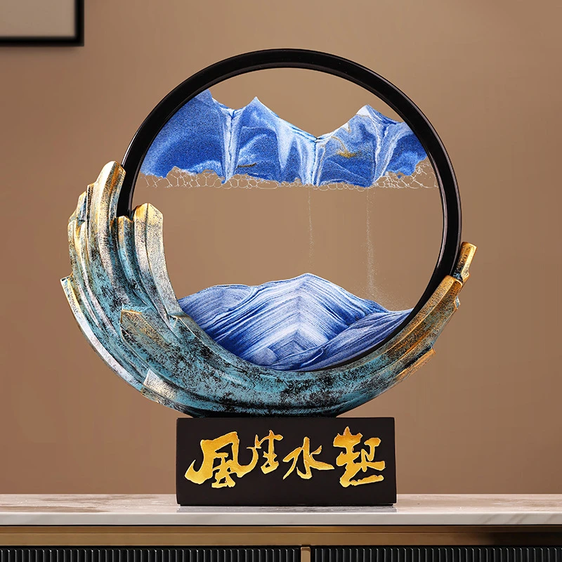 贝汉美中式风生水起流沙画摆件装饰品客厅文创礼品纪念品年会送礼