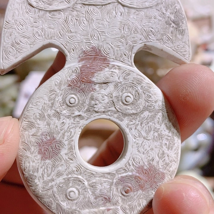 寿***民银S925镶嵌和田玉（糖玉）挂件