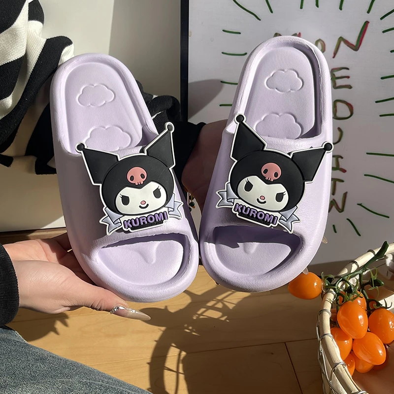 洗澡防滑三丽鸥拖鞋女夏库洛米可爱室内家居外穿厚底亲子儿童拖鞋
