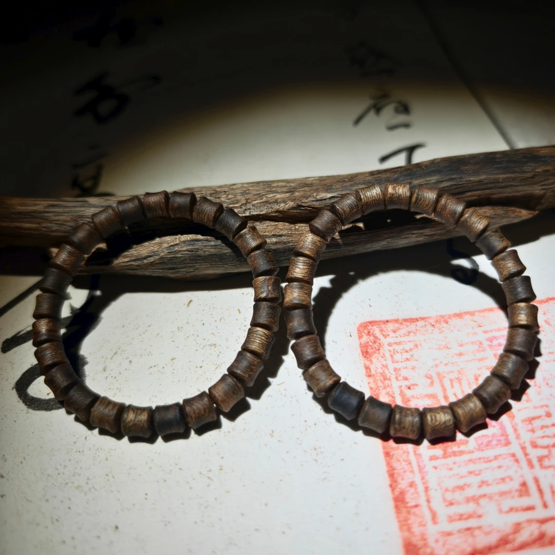 沉香限量福利国香 棋楠竹节单圈 自然结香 步步高升 多样性发一条