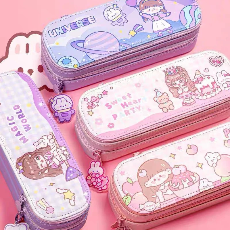 咔巴熊妮妮双层笔袋