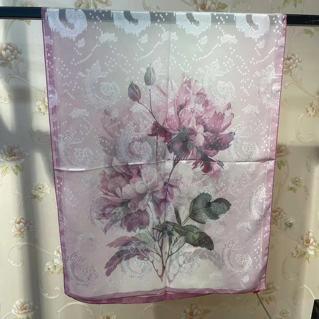 【玫瑰】 剪花围巾女丝巾高奢新款百搭款长70*180