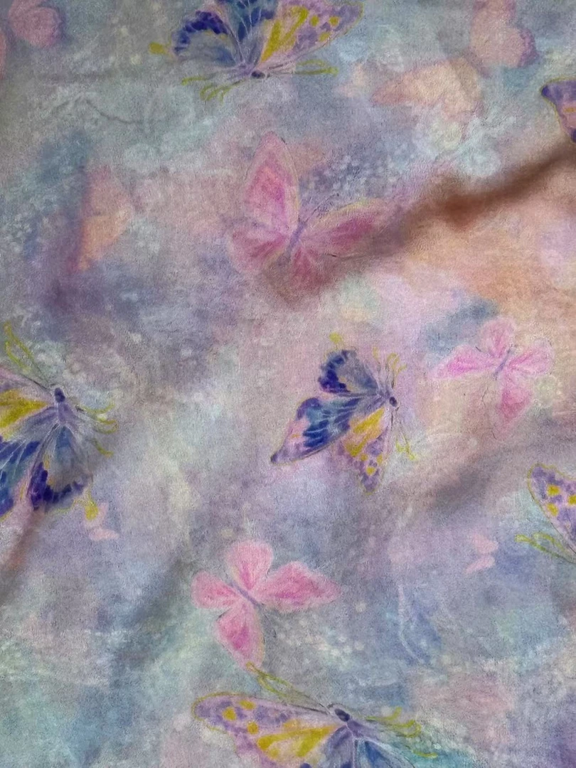 【粉蝶.贡缎棉】新款贡缎棉绵绸