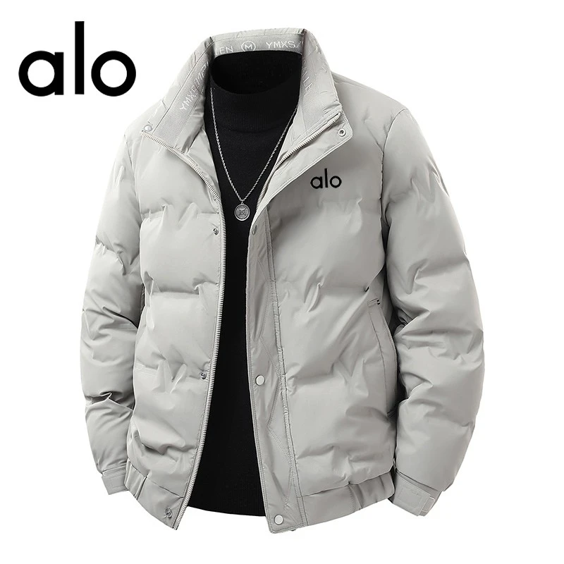 alo羽绒服外套鸭绒外套防风立领男士羽绒外套80绒2025新款羽绒服