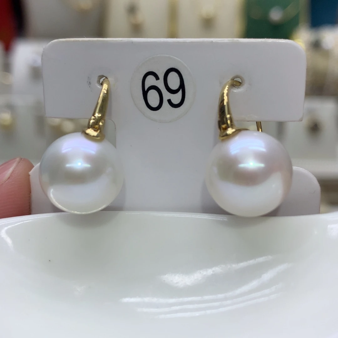 耳饰淡水珍珠18K金镶嵌