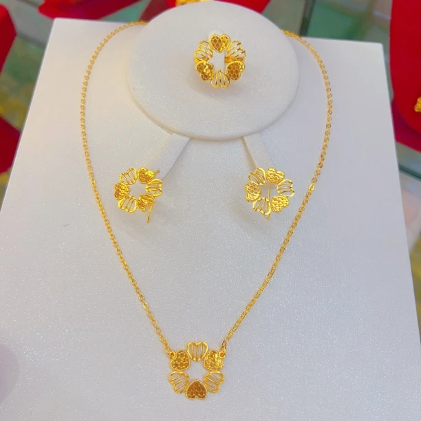 铜合金项链 269新款时尚休闲百搭戒指项链耳环简约轻奢精致坠链