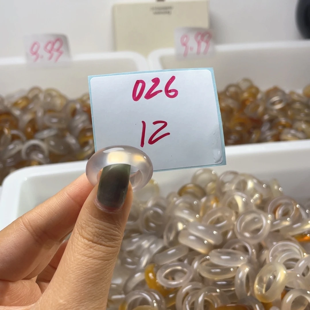 玛瑙/玉髓戒指合金026