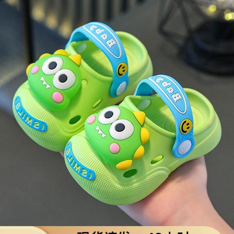 巴拉巴拉2025儿童洞洞鞋夏季女童室内防滑卡通男童中大童宝宝