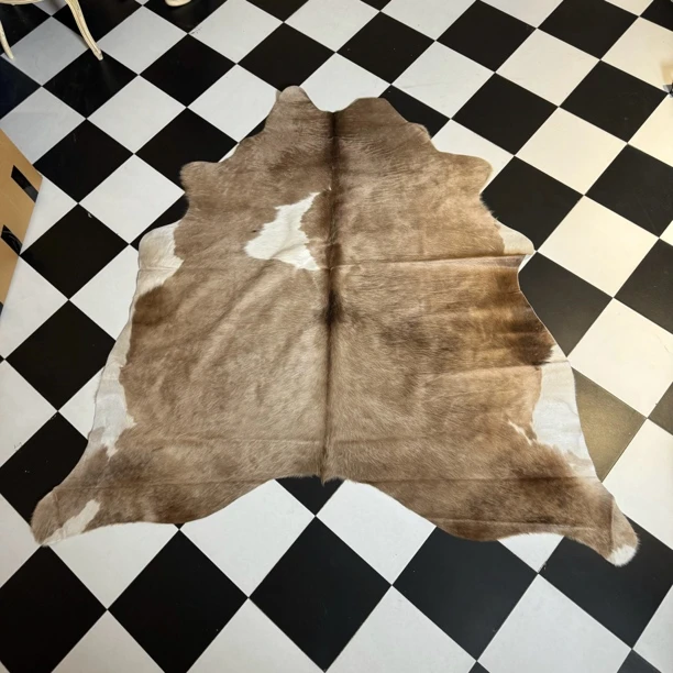 【本尼家】F60 195x180cm专拍牛皮地毯家用轻奢手工