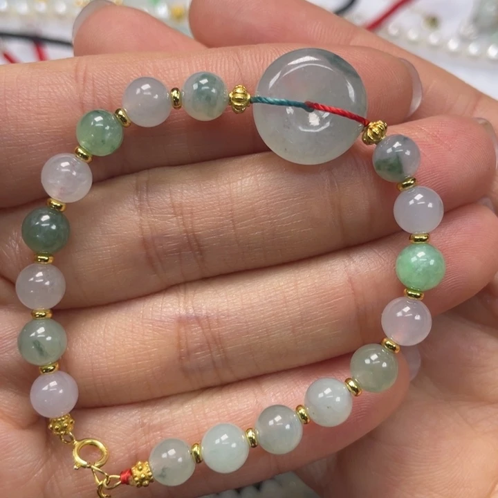 翡翠银S925镶嵌手串7999999999