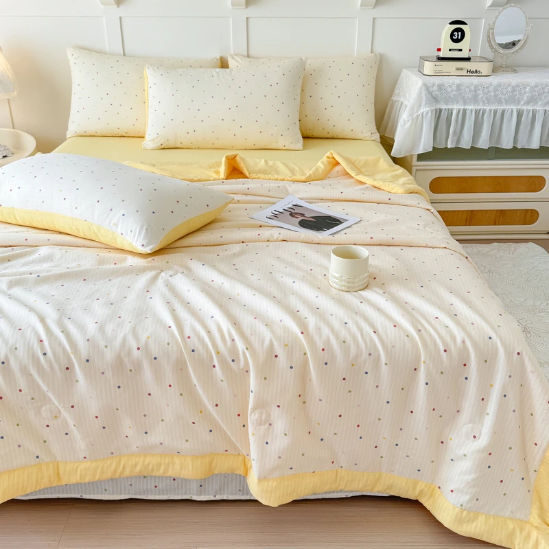 【夏凉被四件套】小清新薄款夏季空调被夏凉被四件套单人学生宿舍