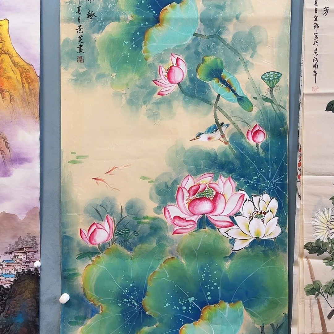 纯手绘国画作品好看四尺