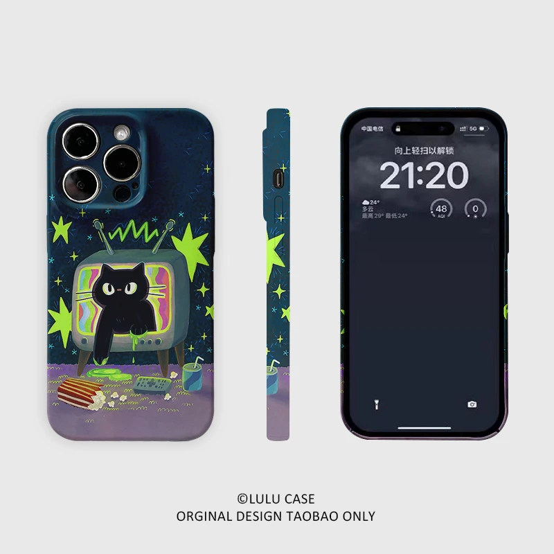 适用于iPhone16Promax搞怪贞子小猫15pro壳14pro卡通xr创意12mini