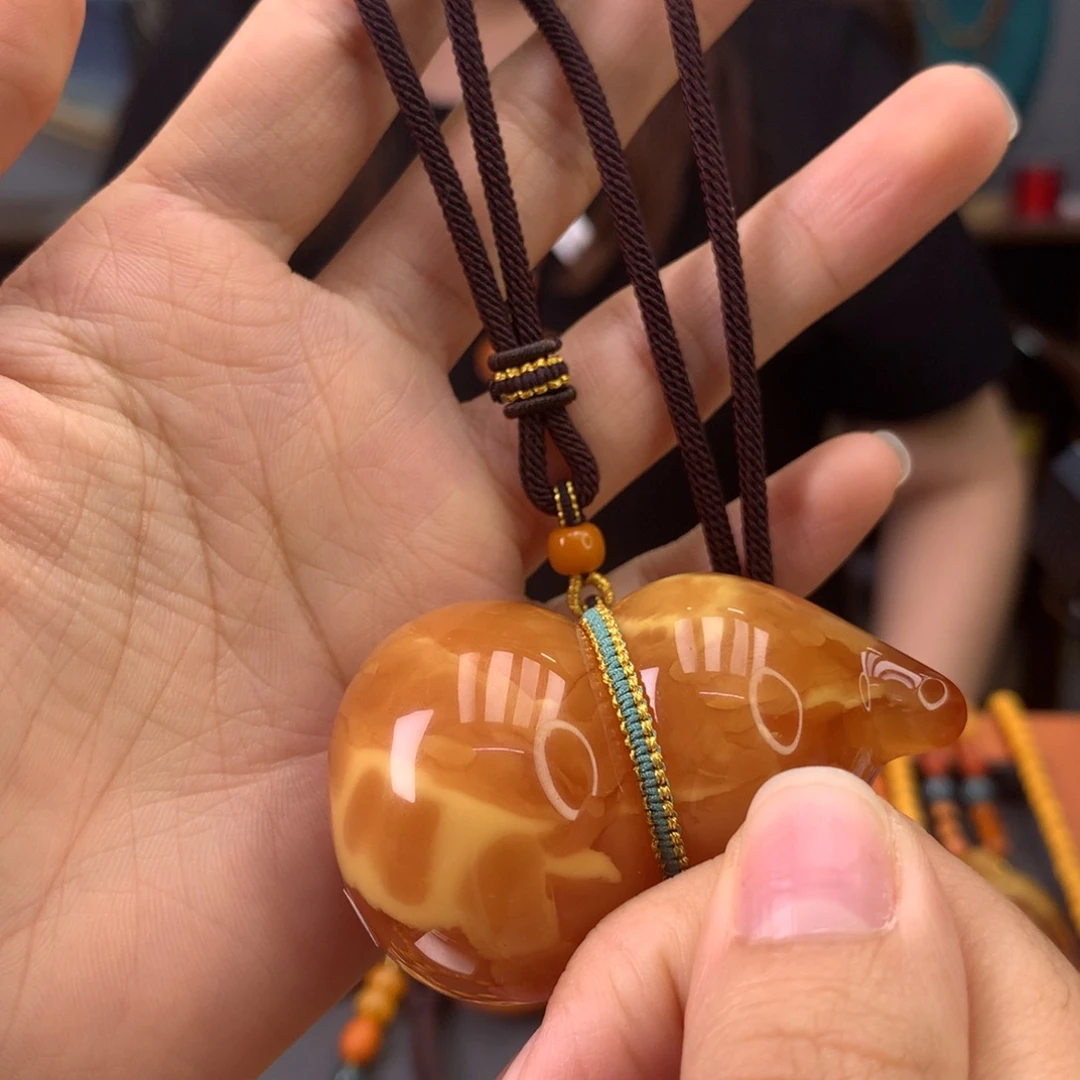 蜜蜡颈饰未镶嵌天然