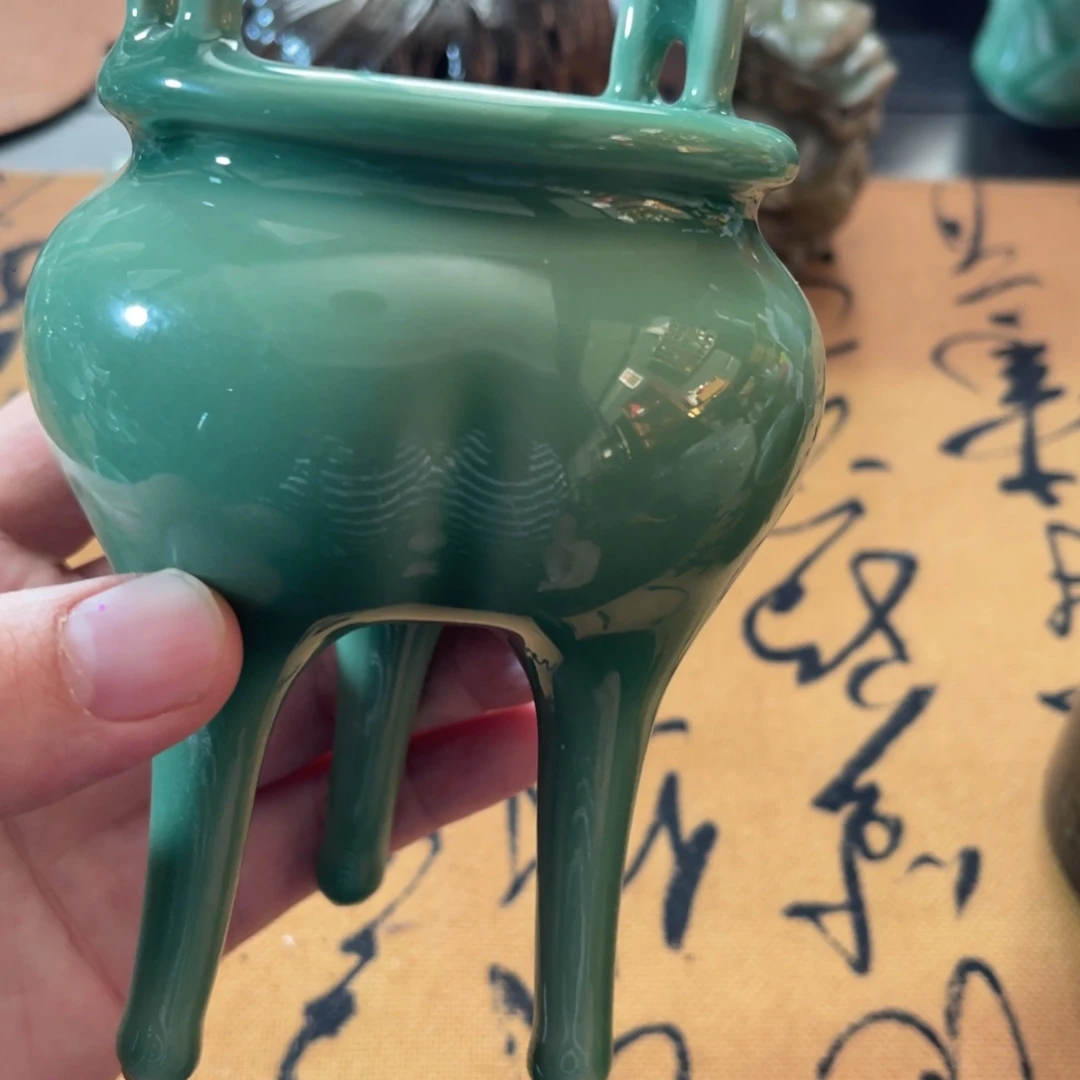 琉璃手工艺品龙泉青瓷香炉