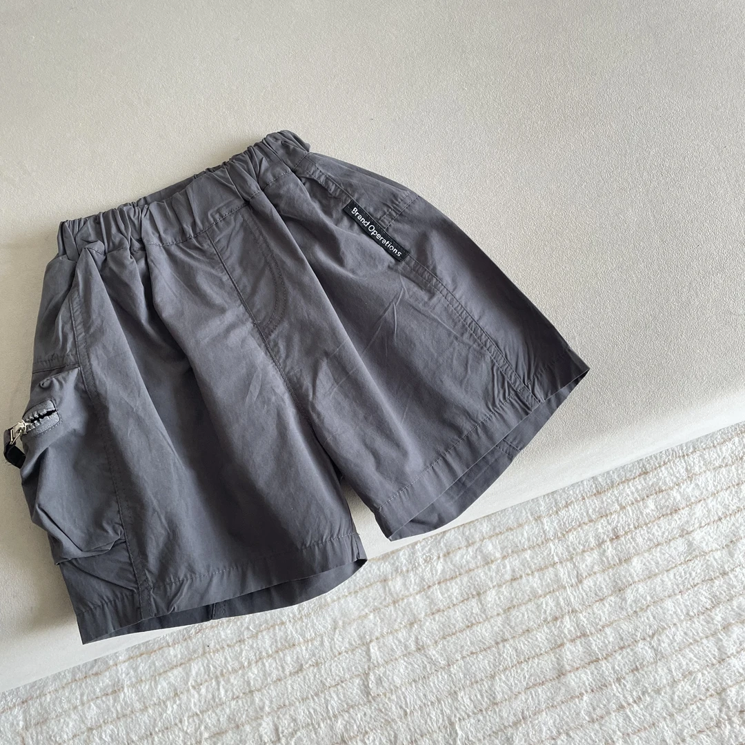工装短裤水洗棉立体口袋