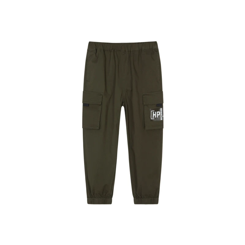 【斜纹纱卡】暇步士童装春季新款工装风收口休闲宽松潮流长裤