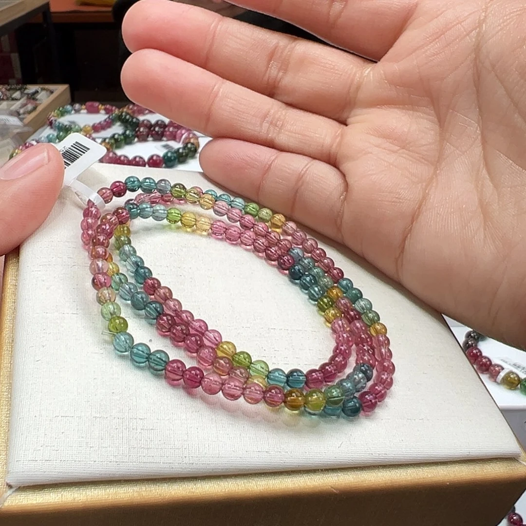 碧玺未镶嵌手串3.9mmmmmmmmm