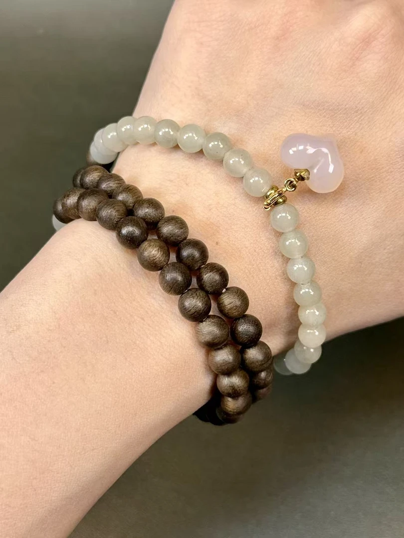 朱朱专属-高端文玩半山烟雨双圈6mm MK813