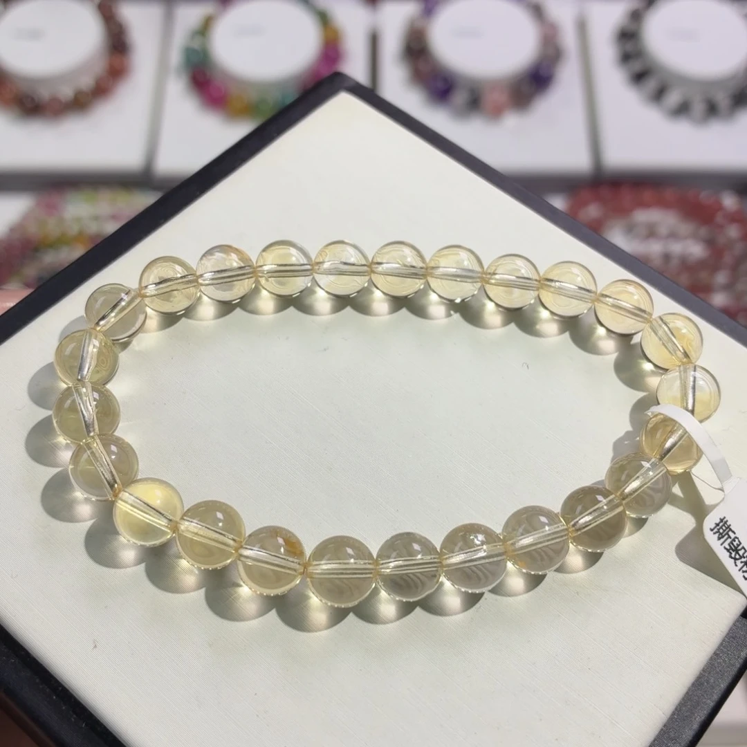 未镶嵌手串水晶巴西黄水晶7+