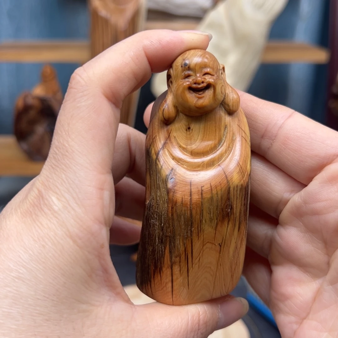 木崖柏木摆件手把件