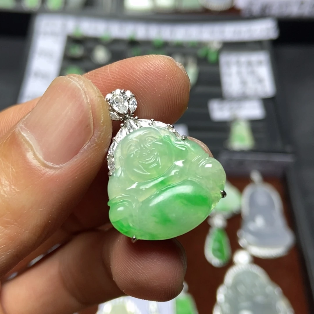 翡翠银S925镶嵌颈饰