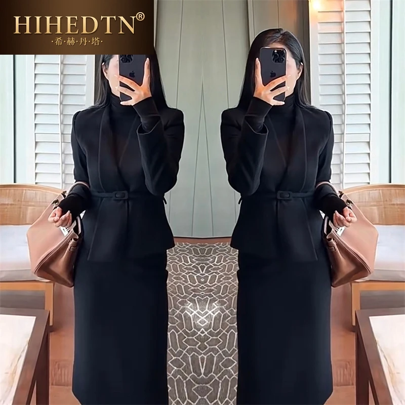 品牌2025冬季新款时尚显气质瘦高端时尚洋气西装女霸气两件套套装